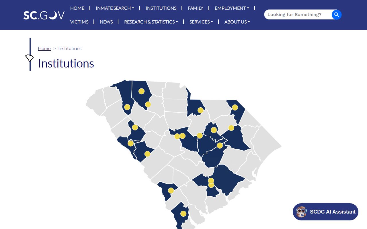 Kershaw Correctional Institution release search location in Lancaster County