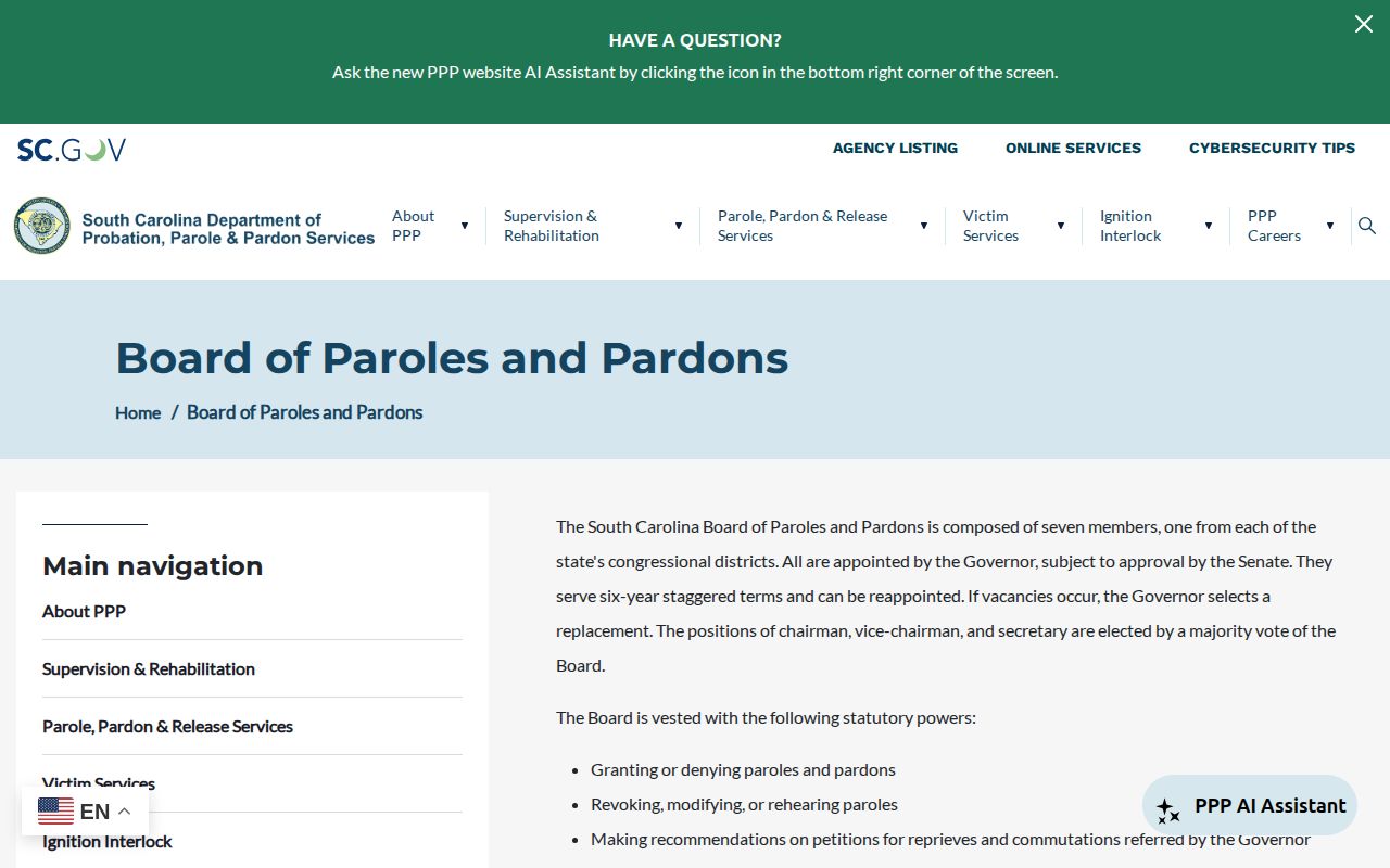 Lancaster County parole board calendar and decision records