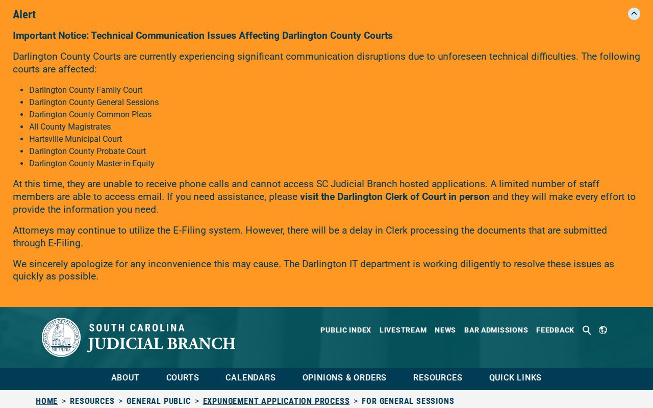 Lancaster County released mugshot General Sessions expungement process